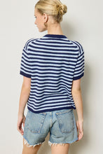 Load image into Gallery viewer, Striped Short Sleeve Knit Cardigan