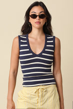 Load image into Gallery viewer, Macy Striped V-neck Tank Top