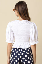 Load image into Gallery viewer, Clara Smocked Puff Sleeve Top