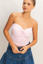 Load image into Gallery viewer, Ribbed Knot Bustier Top