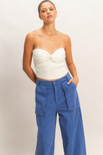Load image into Gallery viewer, Ribbed Knot Bustier Top