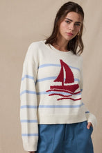 Load image into Gallery viewer, Sailboat Striped Sweater
