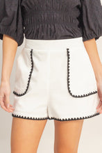Load image into Gallery viewer, Scallop Trim High-Waisted Shorts
