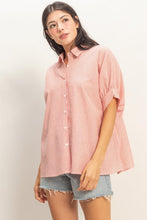 Load image into Gallery viewer, Striped Button Front Blouse
