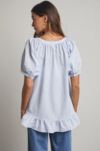 Load image into Gallery viewer, Gingham Hi-low Ruffle Blouse
