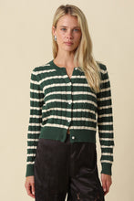 Load image into Gallery viewer, Millie Striped Cable Knit Cardigan
