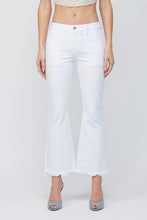 Load image into Gallery viewer, White Cropped Flare Jeans

