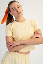 Load image into Gallery viewer, Mineral Washed Cotton Rib Cropped Tee
