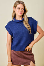 Load image into Gallery viewer, Sleeveless Cropped Turtleneck Knit Sweater Top
