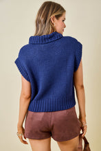 Load image into Gallery viewer, Sleeveless Cropped Turtleneck Knit Sweater Top
