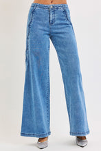 Load image into Gallery viewer, High Rise Wide Leg With Scalloped Edge Detail
