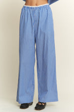 Load image into Gallery viewer, Blue Stripe Loungewear Wide Leg Pants
