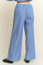Load image into Gallery viewer, Blue Stripe Loungewear Wide Leg Pants
