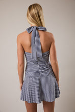Load image into Gallery viewer, Halter Neck Gingham Mini Dress
