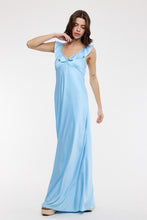 Load image into Gallery viewer, Satin Ruffle Maxi Dress
