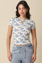 Load image into Gallery viewer, Norah Floral Keyhole Knit Top
