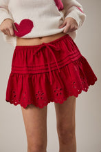 Load image into Gallery viewer, Eyelet Embroidered Mini Skirt
