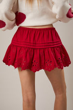 Load image into Gallery viewer, Eyelet Embroidered Mini Skirt
