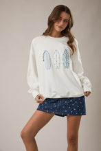 Load image into Gallery viewer, Crew Neck Boat Patchwork Printed Sweatshirt
