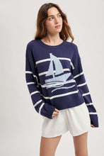 Load image into Gallery viewer, Sailboat Striped Sweater
