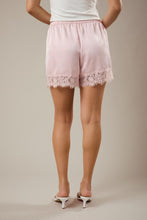 Load image into Gallery viewer, Elastic Waist Mid Rise Lace Trim Shorts
