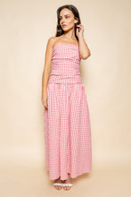 Load image into Gallery viewer, Gingham Strapless Maxi Dress
