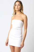 Load image into Gallery viewer, Nancy Strapless Linen Mini Dress
