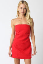 Load image into Gallery viewer, Nancy Strapless Linen Mini Dress
