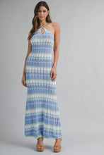 Load image into Gallery viewer, Halter Neck Knit Maxi Dress

