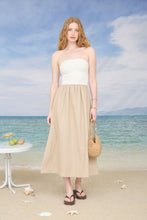 Load image into Gallery viewer, Strapless Mixed Media Midi Dress
