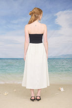 Load image into Gallery viewer, Strapless Mixed Media Midi Dress
