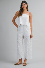 Load image into Gallery viewer, Embroidered Eyelet Open Back Top And Pants Set
