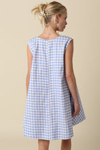 Load image into Gallery viewer, Noella Gingham Swing Mini Dress
