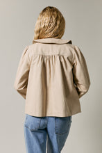 Load image into Gallery viewer, Peter Pan Collar Ruched Oversized Jacket
