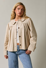 Load image into Gallery viewer, Peter Pan Collar Ruched Oversized Jacket
