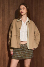 Load image into Gallery viewer, Shacket With Gingham Contrast Detailing
