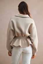 Load image into Gallery viewer, Scuba Structured Peplum Hem Jacket
