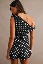 Load image into Gallery viewer, Polka Dot One Shoulder Top And Shorts Set
