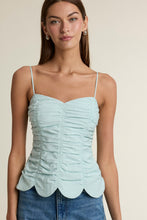 Load image into Gallery viewer, Ruched Scallop Hem Cami Top
