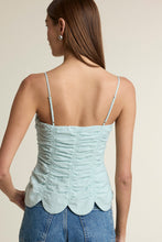 Load image into Gallery viewer, Ruched Scallop Hem Cami Top
