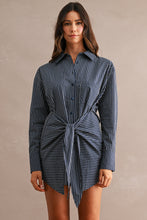 Load image into Gallery viewer, Striped Button Down Shirt Dress
