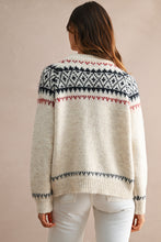 Load image into Gallery viewer, Jacquard Fairisle Button Down Knit Cardigan
