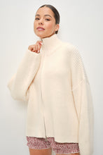 Load image into Gallery viewer, Zane Striped Mocked Neck Zip Up Jacket
