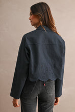 Load image into Gallery viewer, Collar Button Down Eyelet Embroidered Jacket
