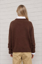 Load image into Gallery viewer, Teddy Motif Rolled Crew Knit Pullover
