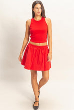 Load image into Gallery viewer, Sleeveless Ribbed Top And Skirt Set
