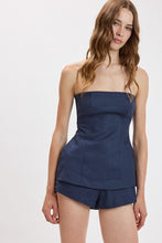 Load image into Gallery viewer, Linen Deep Color Curvy Waist Tube Top &amp; Shorts
