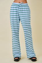 Load image into Gallery viewer, Striped Wide Leg Lounge Pants With Drawstring Waist
