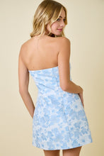 Load image into Gallery viewer, Floral Jacquard Mini Dress With Rosette
