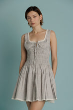 Load image into Gallery viewer, Eyelet Trim Floral Mini Dress
